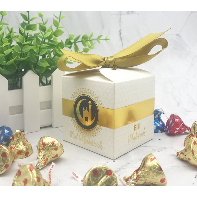 Eid Mubarak Gift Box - Black / White (Pack of 5)