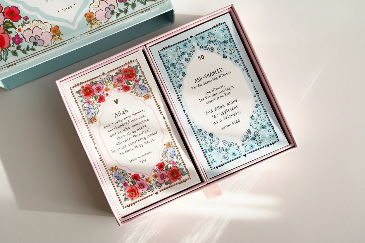99 Names of Allah: Mini Prints with Drawer Box