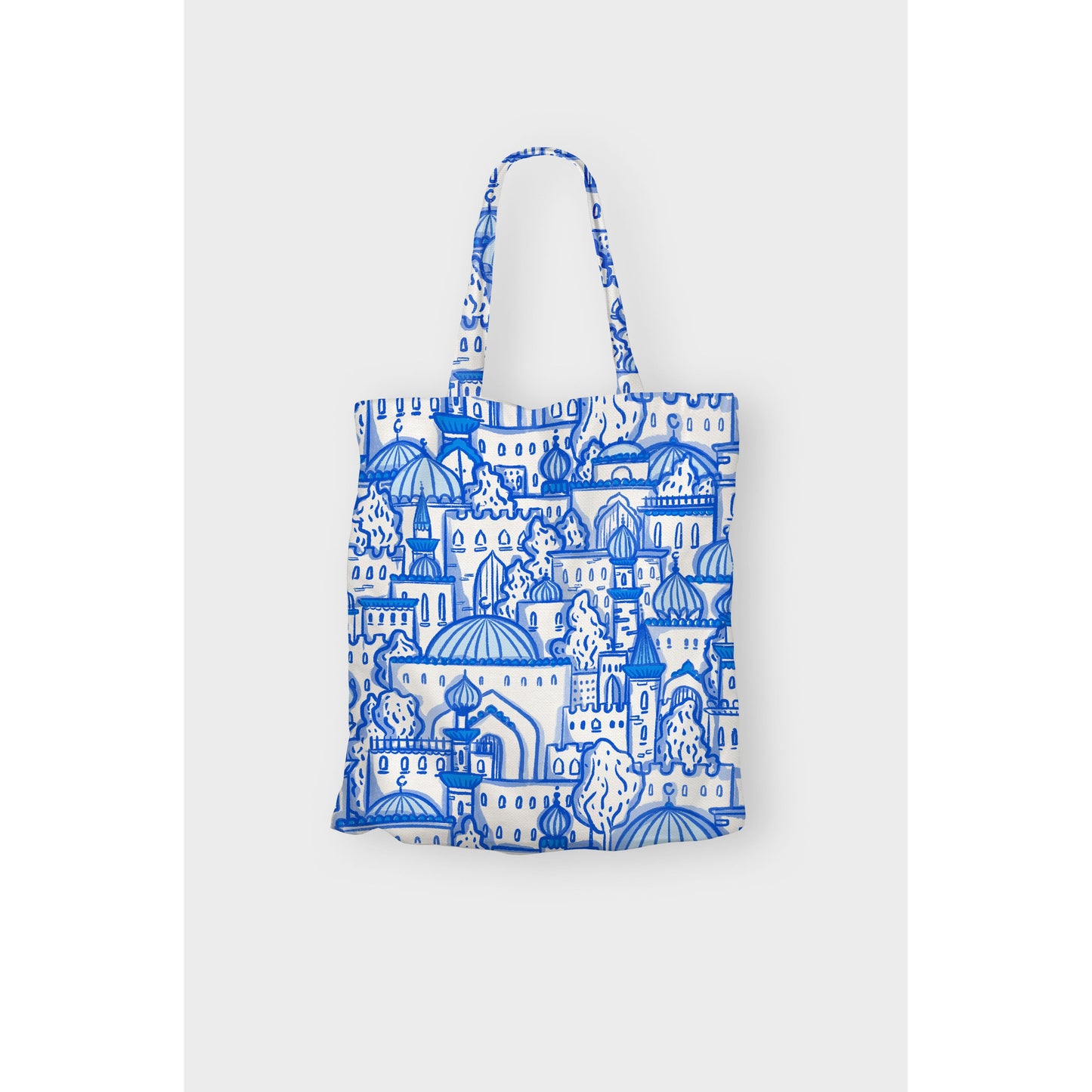 Blue & White Mosques Tote Bag