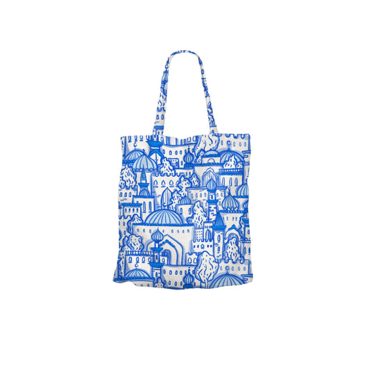 Blue & White Mosques Tote Bag