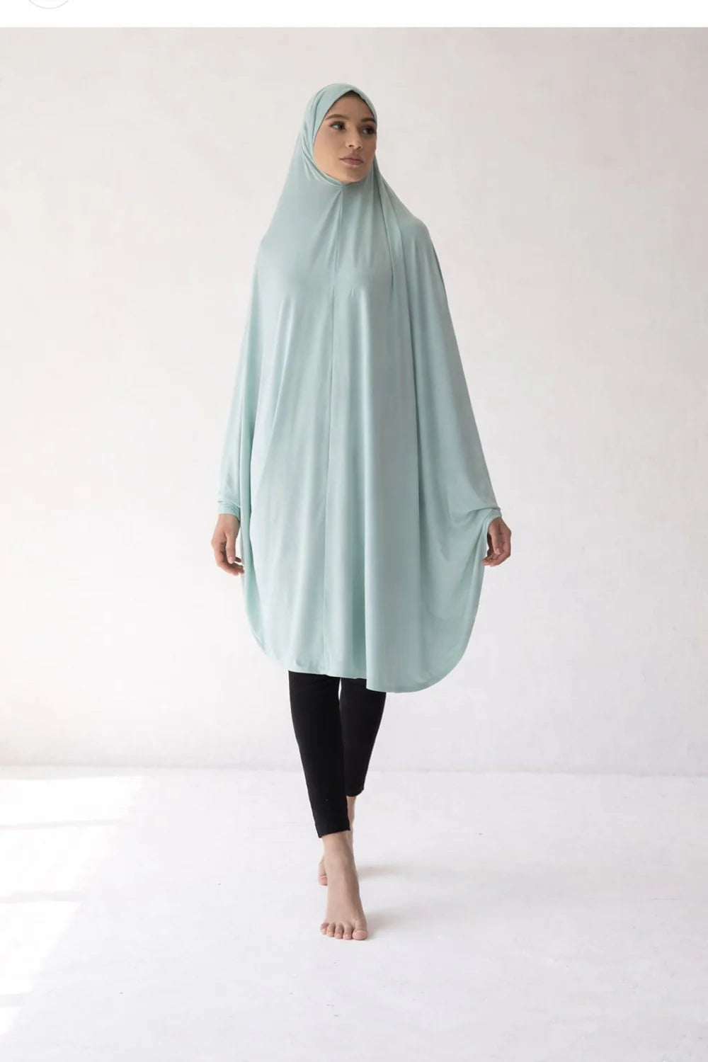 Basic Burqa - Knee Length - Full Mint