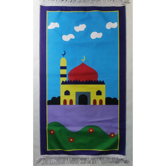 Kids Prayer Mat - Masjid Garden (Purple Border)