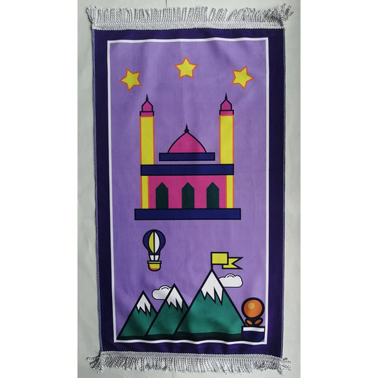 Kids Prayer Mat - Mountain (Purple Border)