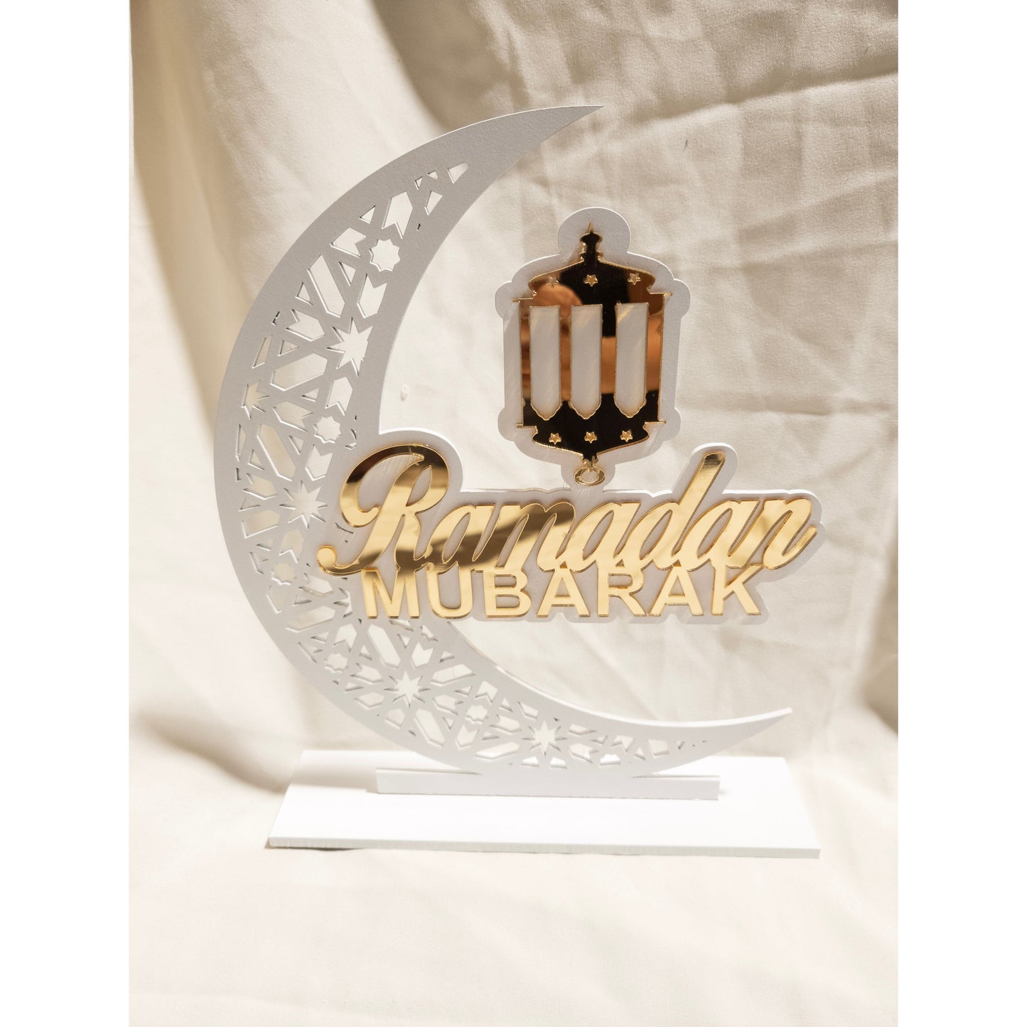 Ramadan Mubarak Wooden Table Decor