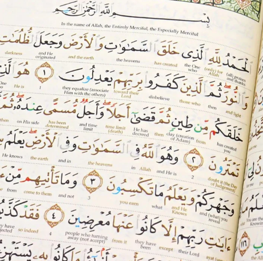Maqdis A4 - Al Quran Al Karim: Word-by-Word Translation Colour Coded Tajweed - Black