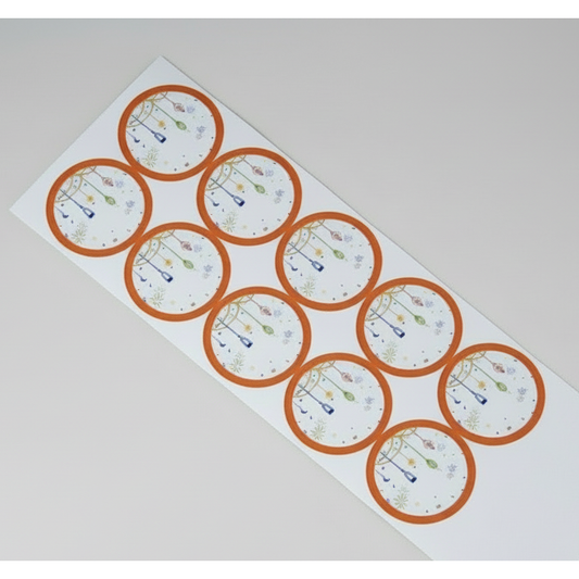 Stickers - Colourful Lanterns (Pack of 10)