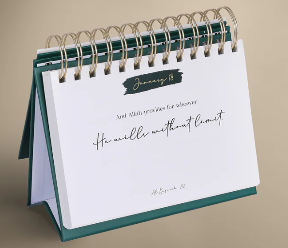 Quran Desk Calendar: 365 Inspirational Verses (Incl. Gift Box)