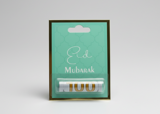 Eid Mubarak Money Holder - Aqua & Gold (Pack of 5)
