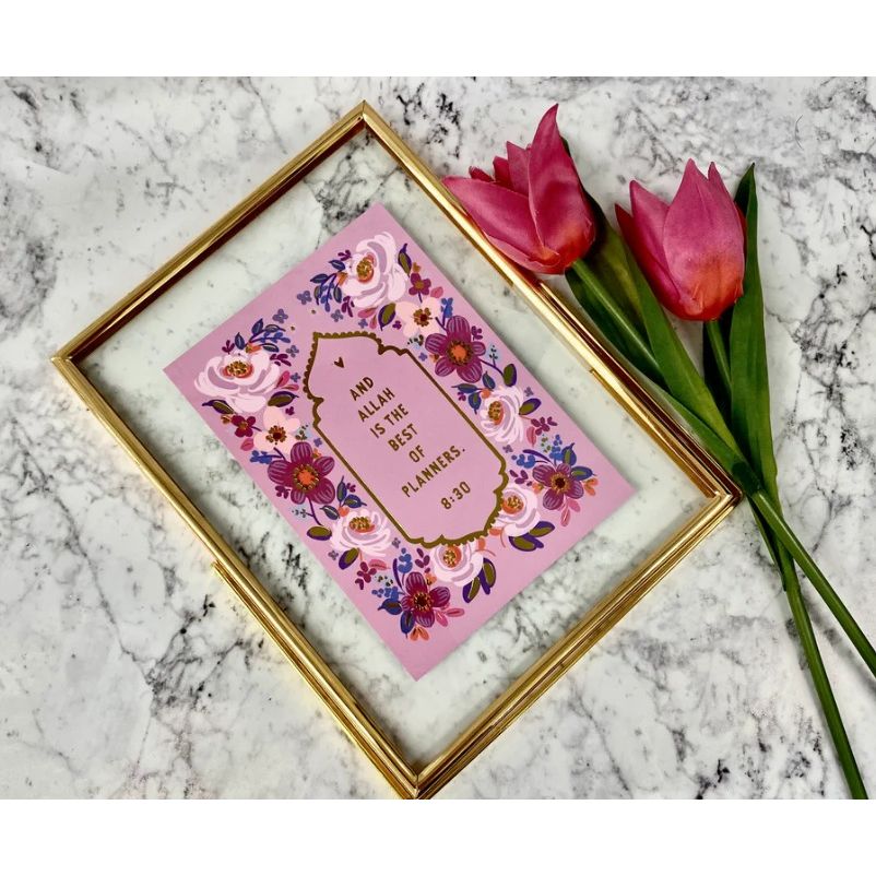 Planner - Gold Foiled Print with Gold Frame