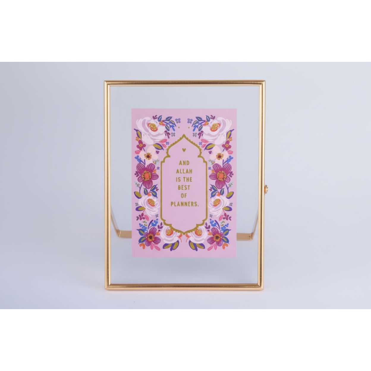 Planner - Gold Foiled Print with Gold Frame