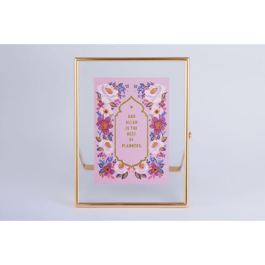 Planner - Gold Foiled Print with Gold Frame