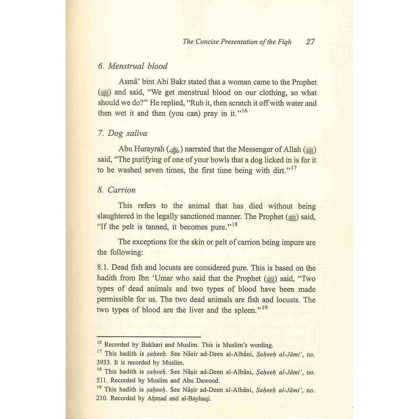 The Concise Presentation of the Fiqh of the Sunnah and the Noble Book