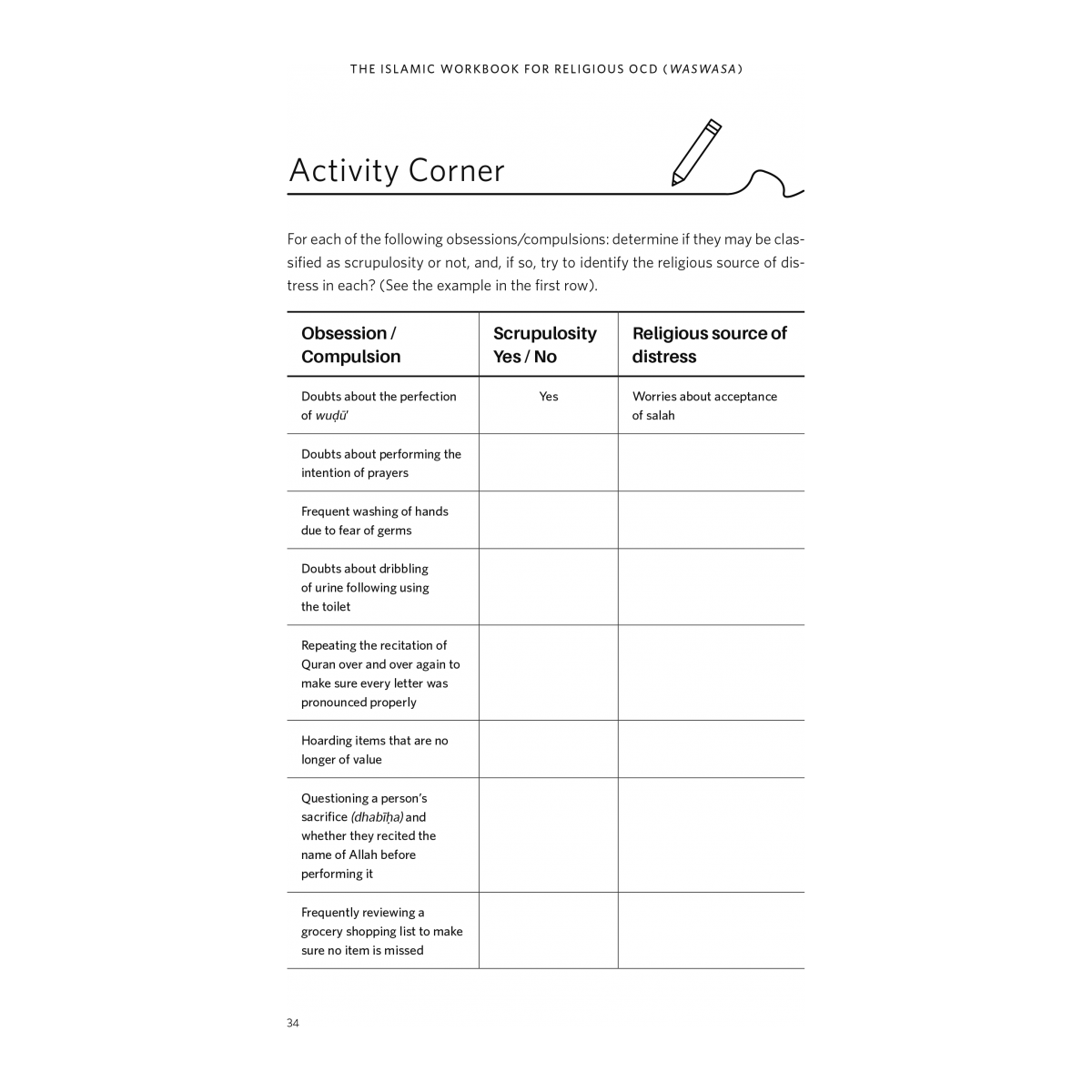 The Islamic Workbook for Religious OCD: A Guide for Overcoming Intrusive Thoughts & Compulsions
