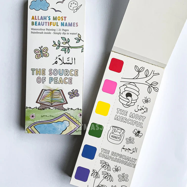 Watercolour Painting Book: Allah’s Most Beautiful Names