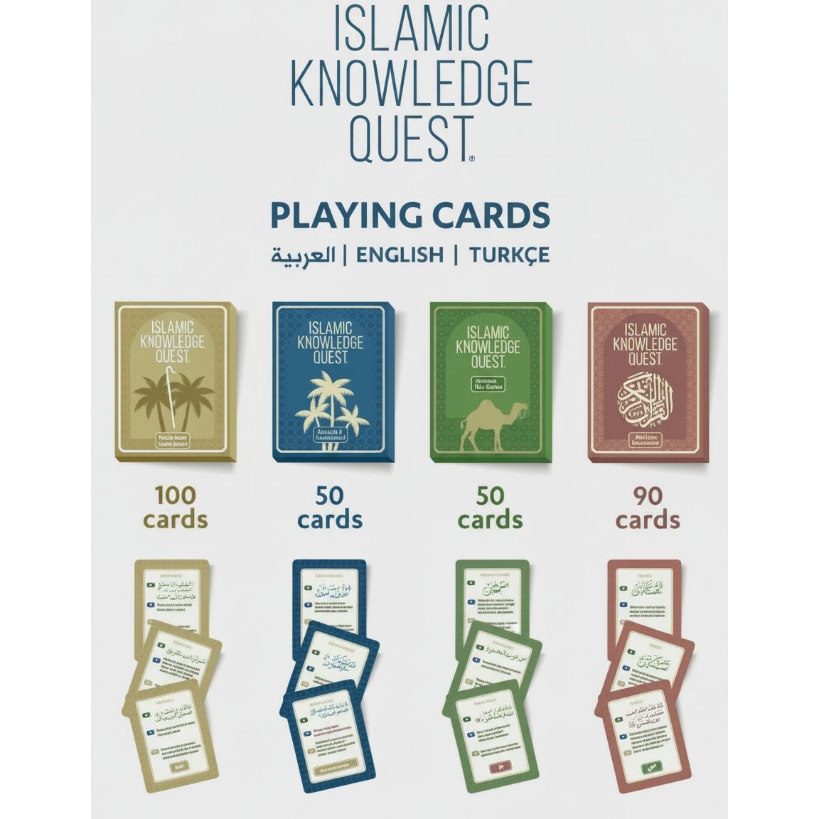 Islamic Knowledge Quest (Set of 4 Trivia Card Games)