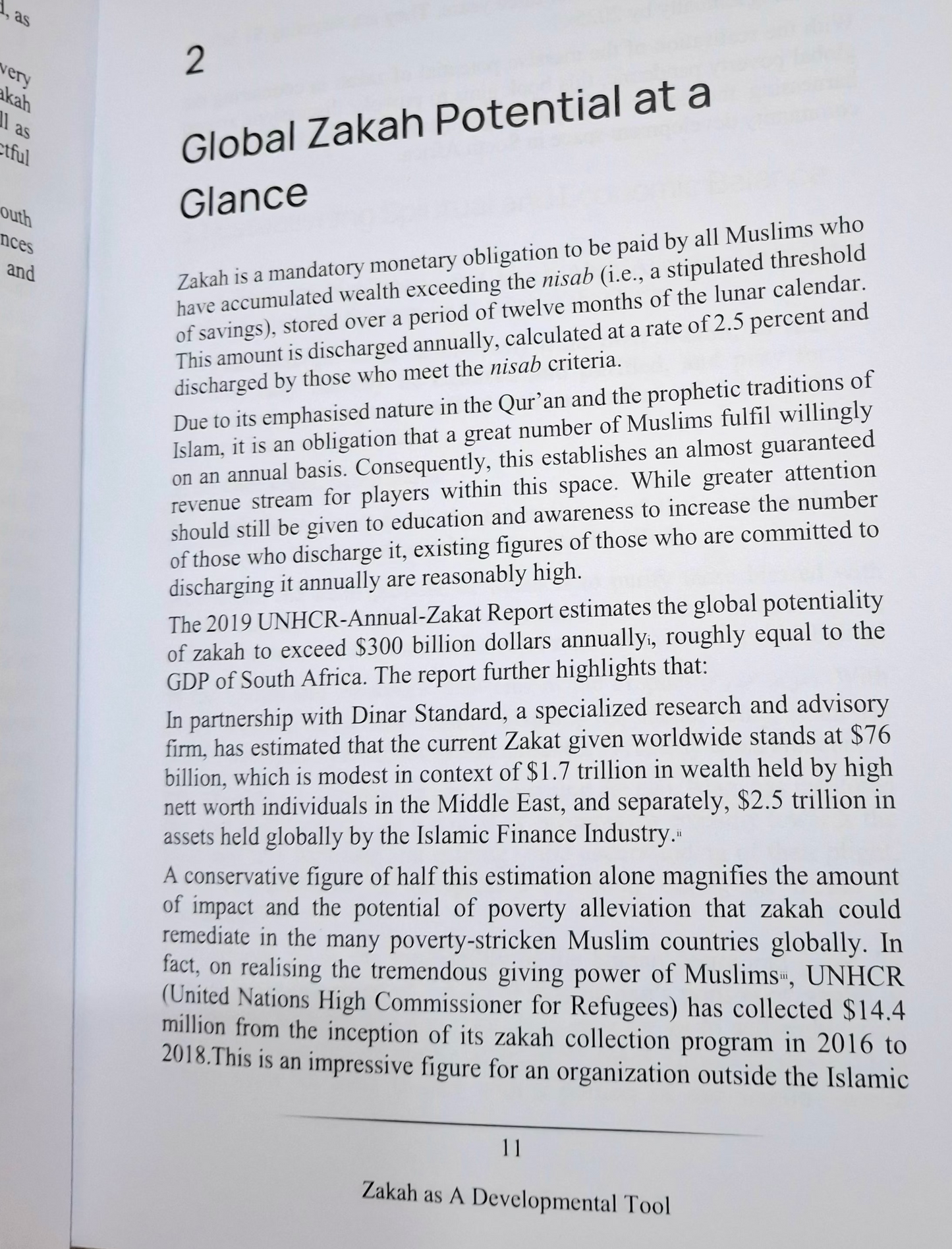 The Institution of Zakah as a Developmental Tool: A South African Context