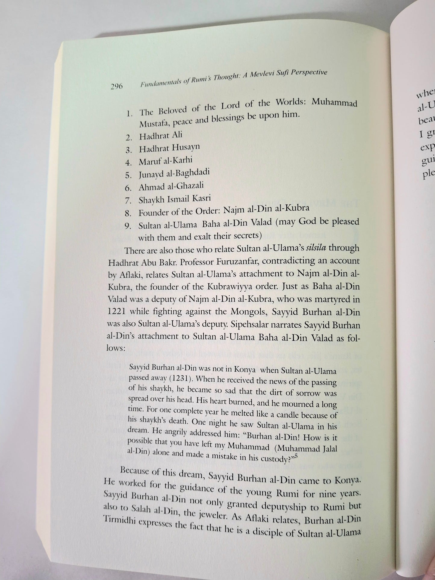 Fundamentals of Rumi's Thought: A Mevlevi Sufi Perspective