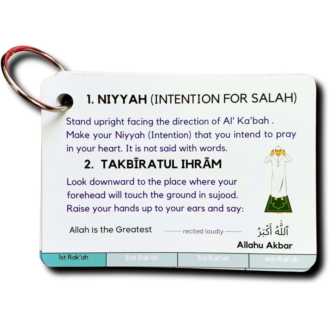 Islamic Step-by-step Prayer Cards (20 Comprehensive Cards)