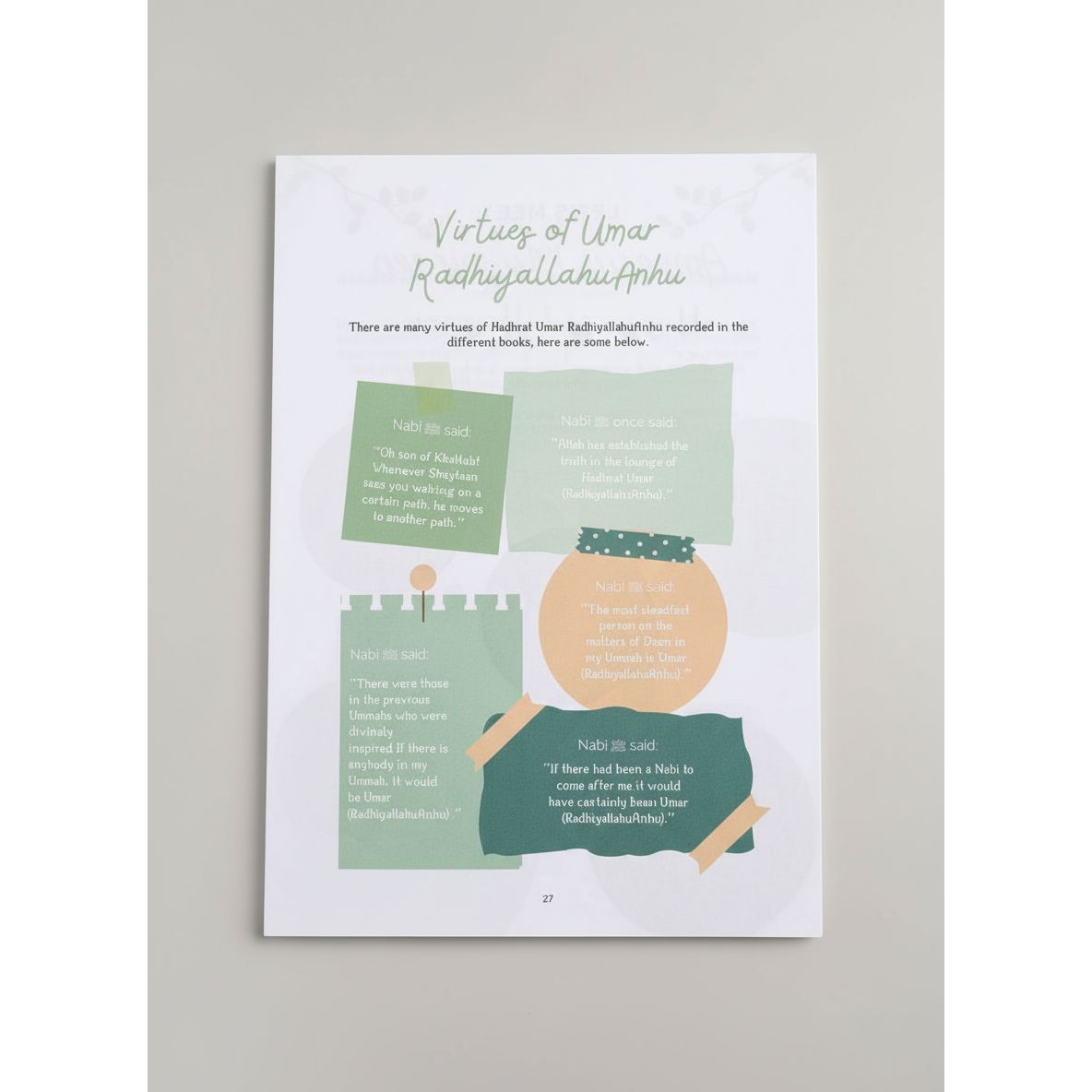 Let's Meet the Righteous Khulafaa of our Beloved Nabi ﷺ