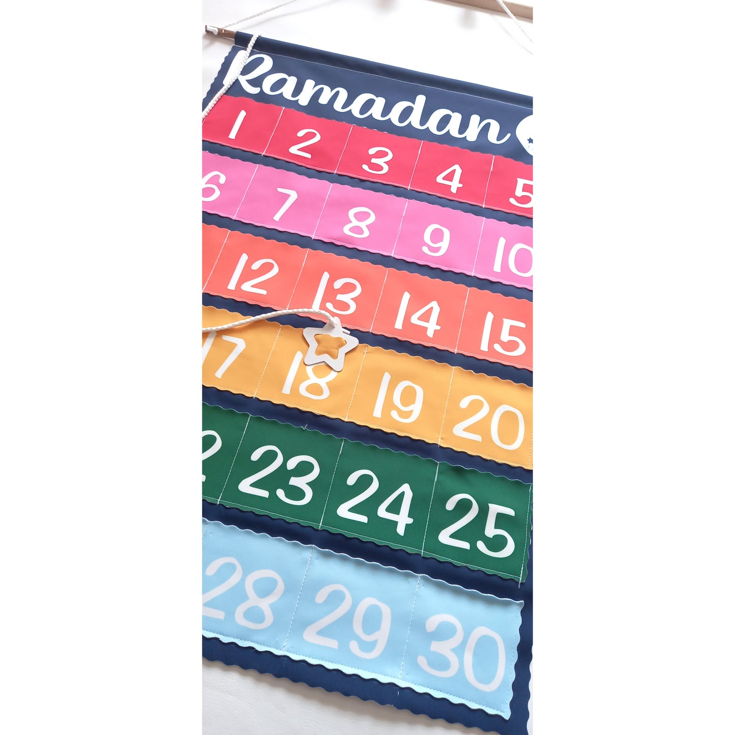 Handmade Colorful Ramadan Calendar (with Pockets)