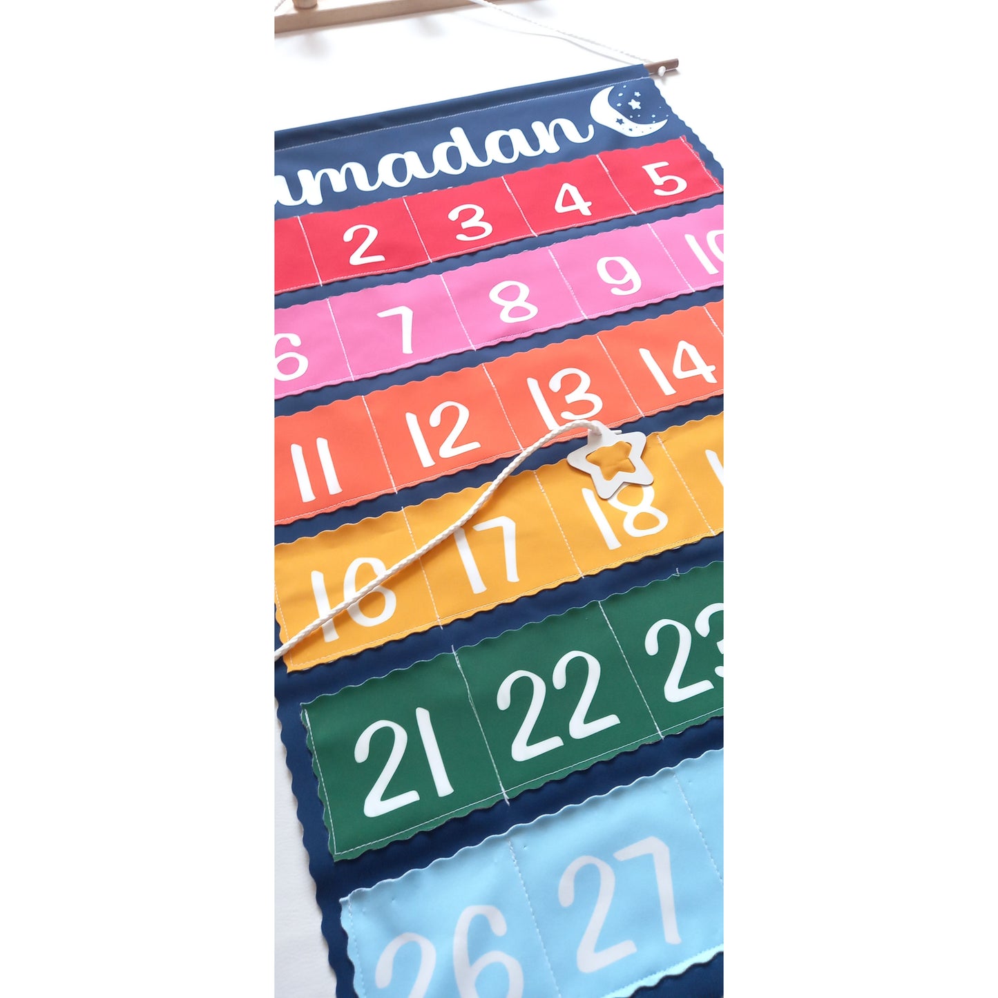 Handmade Colorful Ramadan Calendar (with Pockets)