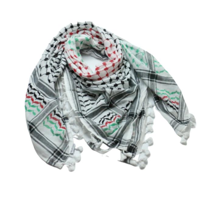 Made in Palestine – Keffiyeh (Traditional Black or Flag Colors)