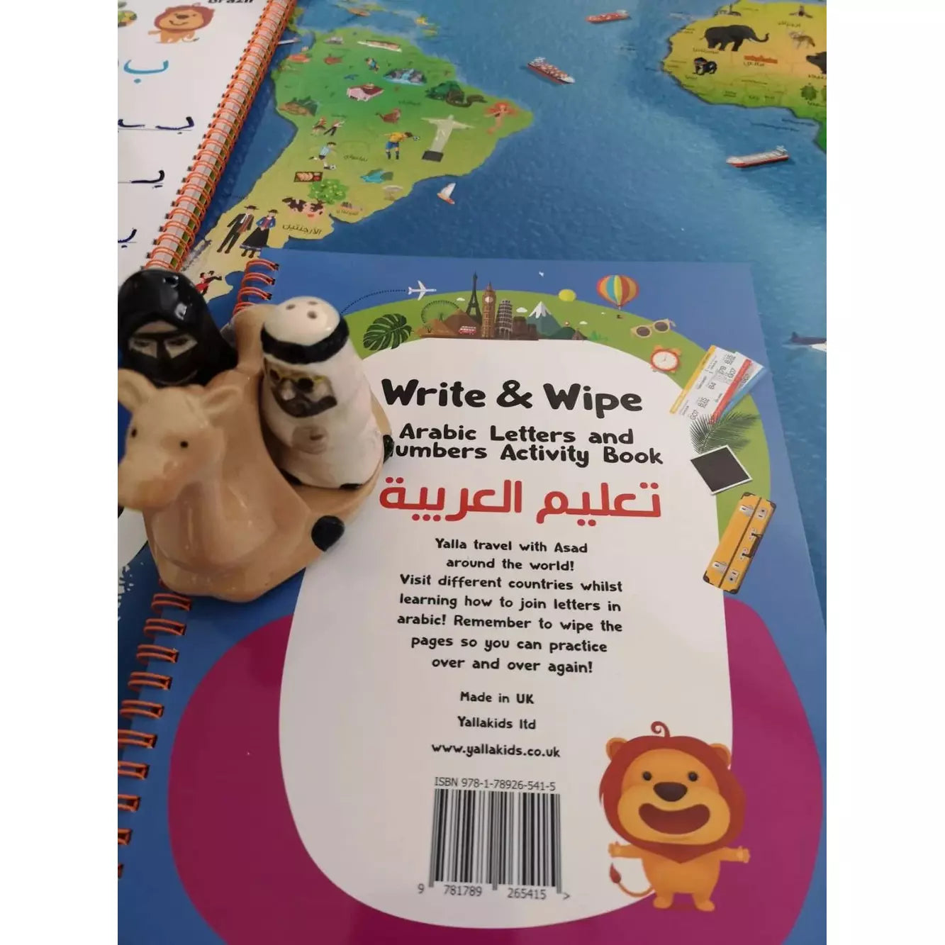 Write & Wipe Arabic Letters & Numbers Book (Travel Theme)