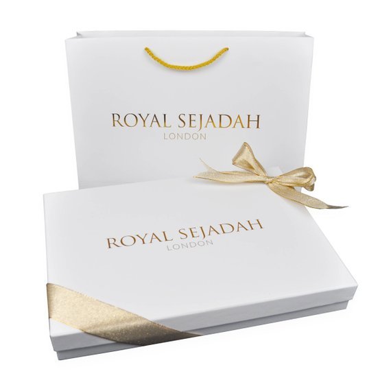 Royal Sejadah - Luxury Prayer Mat & Tasbih - Light Gold Classic Design