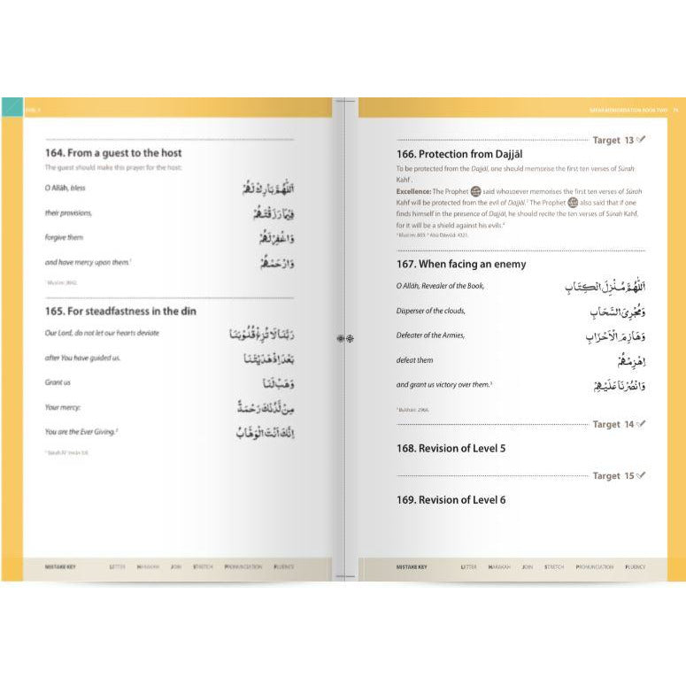 Essential Duas and Surahs: Book 2 (Memorisation) – Learn by Heart Series by Safar (13 Line Script)