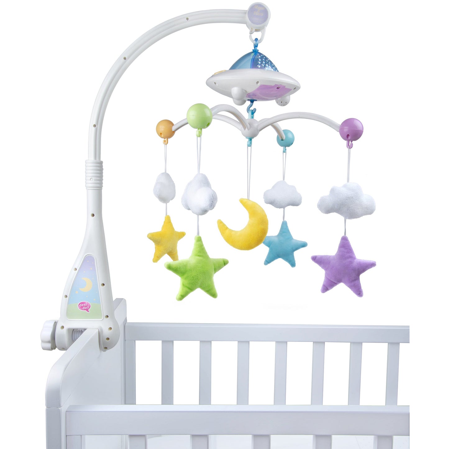 Moon & Stars Islamic Quran Cot Mobile with Light Projection
