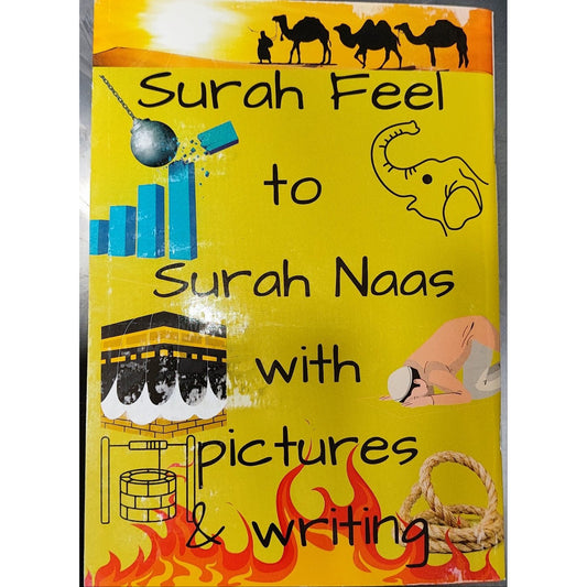 Surah Feel To Surah Naas With Pictures & Writing