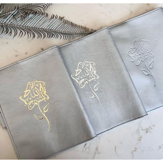 Handmade Leather Qur'an Cover - Metallic
