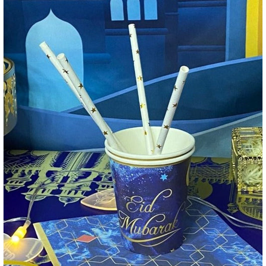 Eid Mubarak Cups - Navy Sky (Pack of 8)