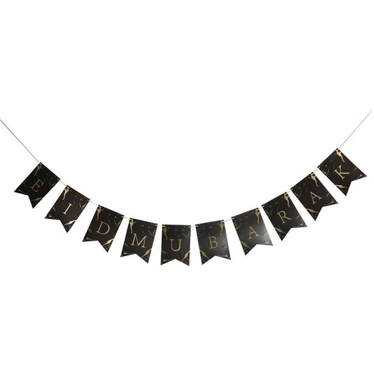 Eid Mubarak Banner - Black Marble