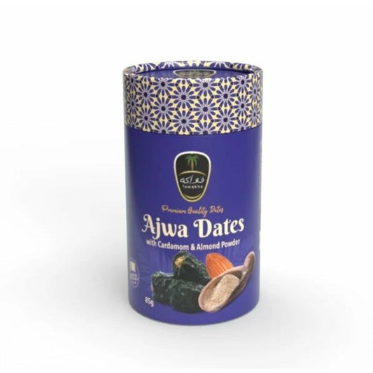 Ajwa Dates With Cardamom & Almond Powder (Gift Tube - 85g)