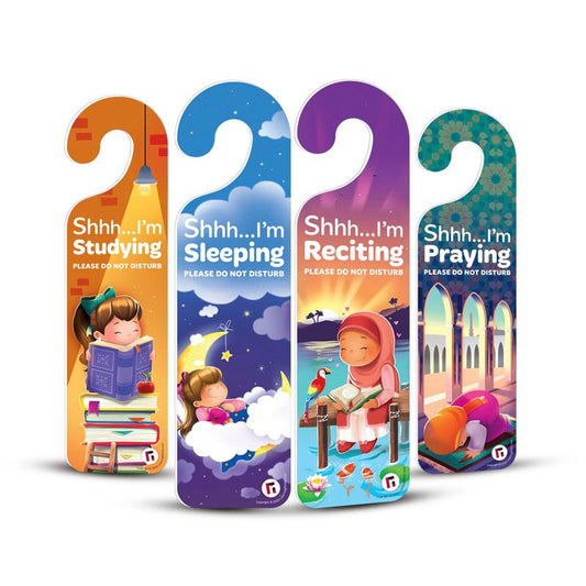 Quiet Please! Pack of 4 Do Not Disturb Signs (Boy/Girl)