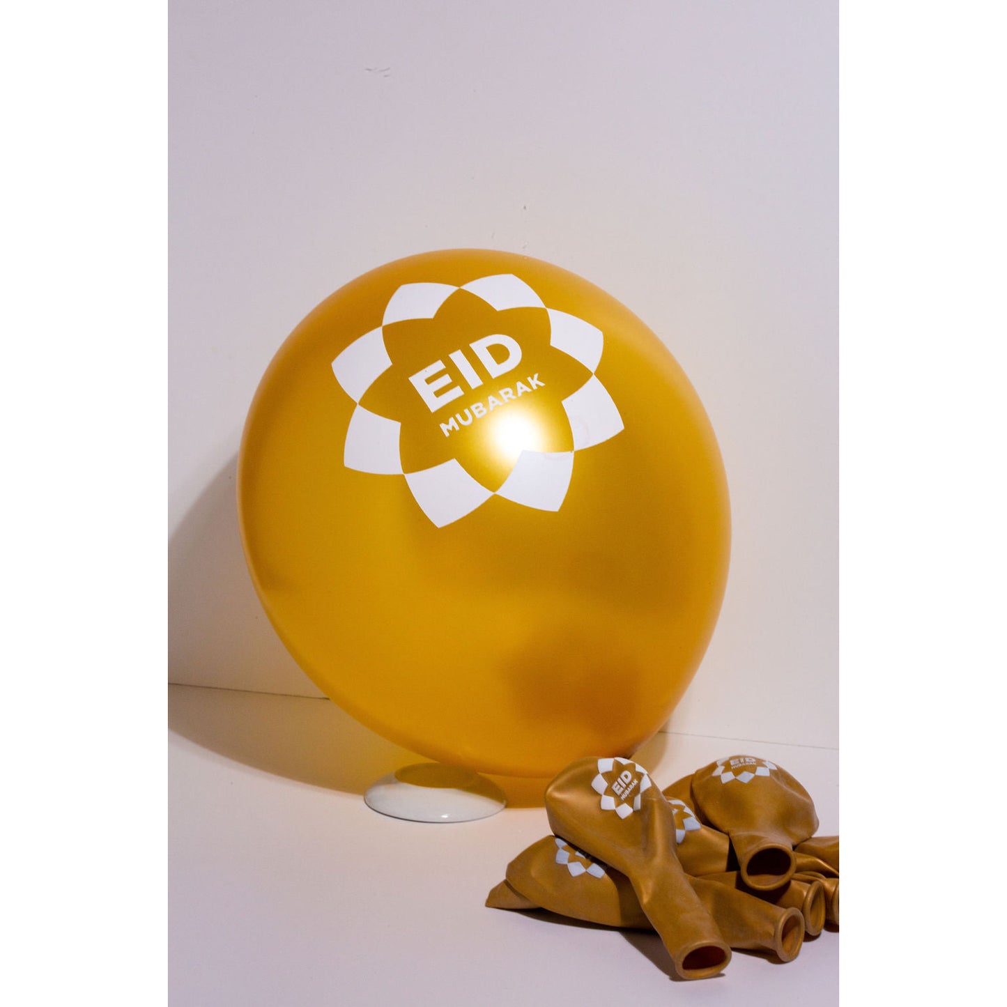 Gold Eid Mubarak Balloons (Pack of 10)