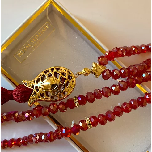 Royal Sejadah - Red Crystal Prayer Beads / Tasbih
