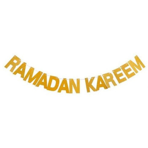 Ramadan Kareem Glitter Banner - Gold