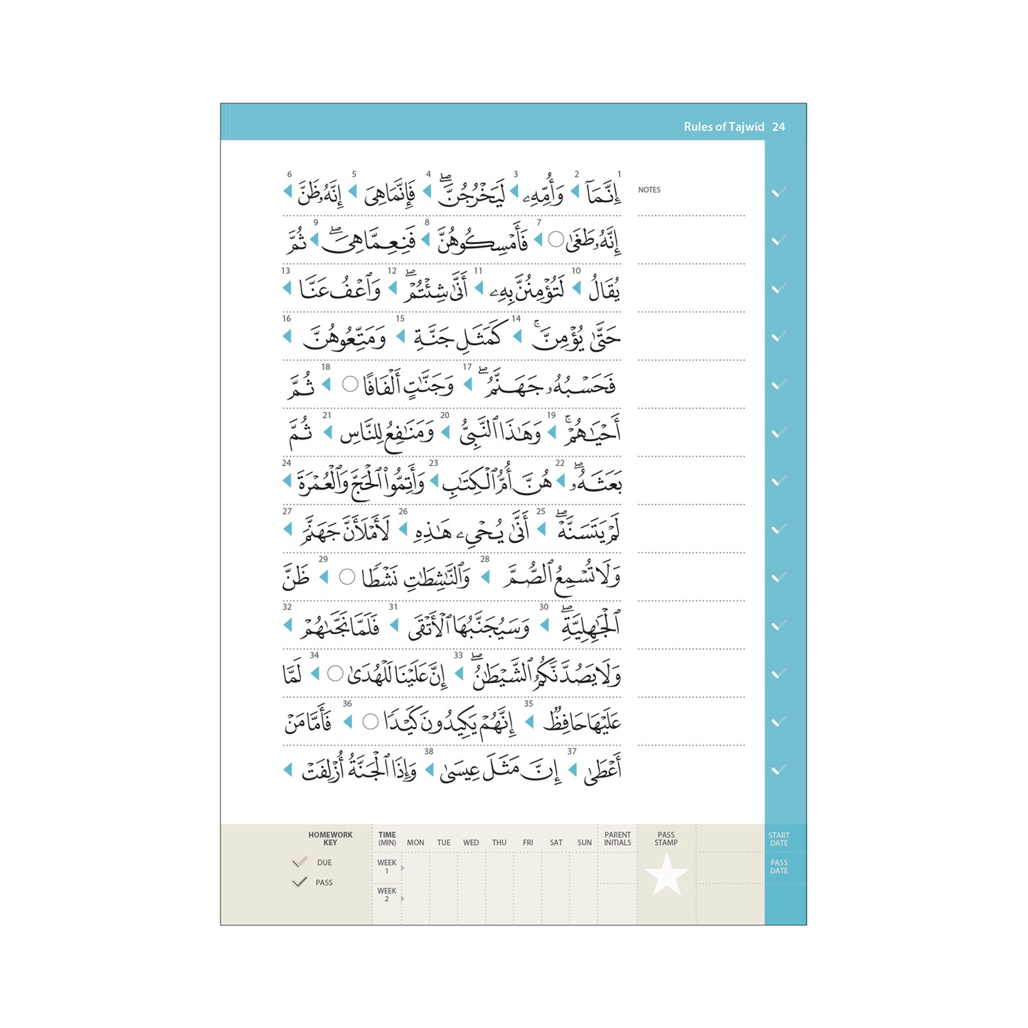 Rules of Tajwid – Learn to Read Series by Safar (Madinah 15 Line Script)